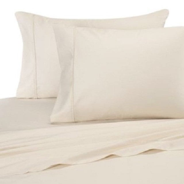 Linen Store 26-30 inches Extra Fit Deep Pocket Hotel Finish Adjustable Room 1-Piece- Fitted- Sheet Both Pattern Solid/Stripe 500 Thread Count 100% Pima Cotton (King, Solid,Ivory).