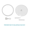 thumbnail image 2 of Rechargeable Round Makeup Mirror with L-ED Light Screen Switch Detachable Base Desk Makeup Mirror, 2 of 8