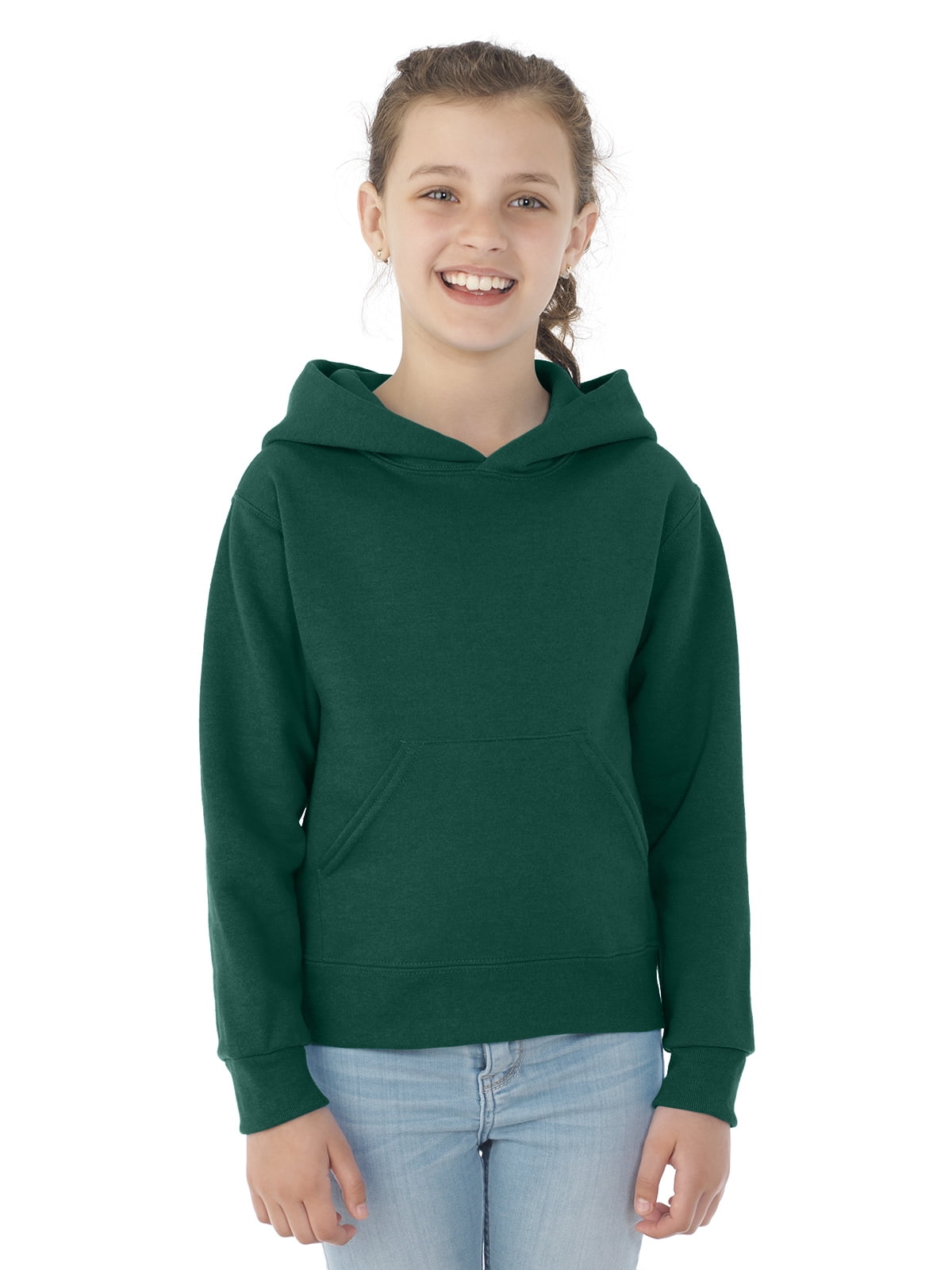 Jerzees Chandail à Capuchon en Molleton NuBlend pour Jeunes, TG, Vert Forêt