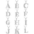 thumbnail image 2 of Collier Pendentif Chaîne Plaqué Argent Cuivre Lettres Anglaises pour Fête, 2 of 10