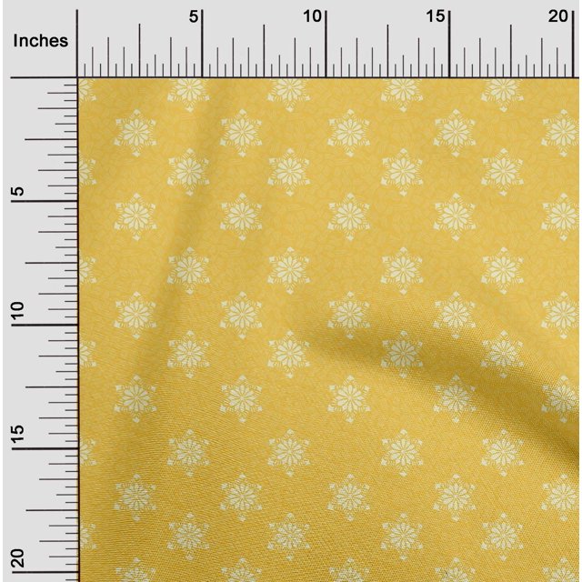 oneOone Organic Cotton Voile Fabric Floral Block Decor Fabric Printed BTY 42 Inch Wide