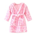 thumbnail image 2 of LSLJS Peignoir à Capuchon pour Tout-Petits Garçons Filles, Peignoir en Molleton Doux, Pyjama, Robe de Chambre, Tenue de Nuit, Peignoir pour Enfants ( 5-6 Ans, Rose ), 2 of 5