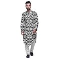 thumbnail image 1 of Atasi Indian Mandarin Collar Mens Kurta Printed Button Down Kurtas Ethnic Clothing, 1 of 1