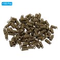 thumbnail image 3 of Unique Bargains Embouts de Cordon, 100 Pcs Embouts de Ressorts en Métal 3x7 mm Embouts de Bobine à Sertir Embouts Ton Bronze, 3 of 5
