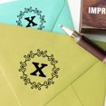 thumbnail image 2 of Printtoo Octagon Celtic Swirl Frame Letter X Monogram Wood Mounted Rubber Stamp Office Stationary, 2 of 5