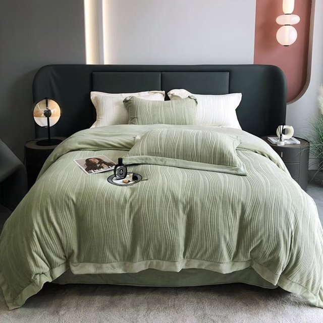 Zhuge Bed Sheets Set, Bedding Sheets Pillowcases Kit, Twin Bed Set, Hotel Bedding, Home Decor(Green)