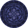 thumbnail image 1 of Ahgly Tapis Rond Lavable en Machine Intérieur Transitionnel Bleu Nuit, 5 Pieds Rond, 1 of 7