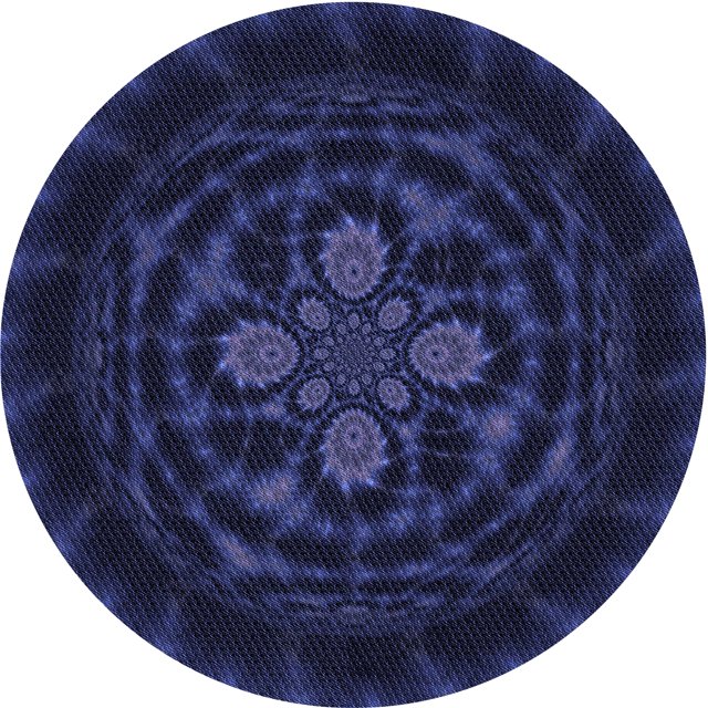 Ahgly Tapis Rond Lavable en Machine Intérieur Transitionnel Bleu Nuit, 5 Pieds Rond