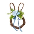 thumbnail image 3 of Easter Decorations for The Home Easter Decoration Rabbit Easter Egg Bow Simulation Vine Round Wreath Outdoor Home Desktop Decoration Fall Outdoor Decorations, 3 of 9