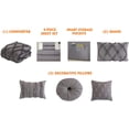 thumbnail image 5 of All Season 10-PIECE Bed in a Bag Infinity Collection Comforter Set Wrinkle Resistant Silky-Soft Includes Bed Sheet Set, Full/Queen, Gray, 5 of 5