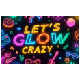 thumbnail image 1 of Neon Lights Glow Party Banner Retro Design Disco Theme for Birthday Party Indoor Decoration Dance Event, 1 of 5