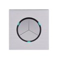 thumbnail image 3 of 3 Gang 2 Way Random Click On / Off Passage Wall Light Switch Switched LED Indicator Black / Silver Grey Aluminum Panel ,Trusted and Reliable, 3 of 6