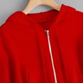 thumbnail image 5 of Timegard Zip up Hoodies for Women Plus Size Cropped Sweatshirts Long Sleeve Shirts Pullover Solid Color, 5 of 5