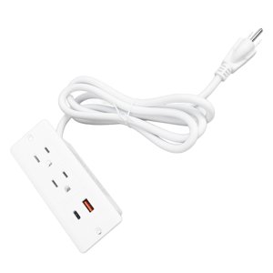 Recessed Power Strip, Furniture Drawer Outlet with 20W PD USB C and 18W QC3 0 USB A, 2 AC Outlets, 4 92ft Cord, for Home Office Dorm Conference Desk