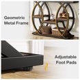 thumbnail image 2 of Fnova 39.4" Industrial Console Table, 4-Tier Retro Staggered Storage Shelves, Narrow Wood Accent Table with Metal Frame, for Small Spaces, Entryway, Sofa, Hallway, 2 of 17