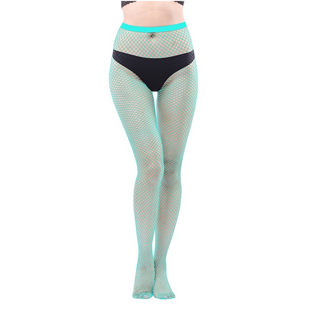 Penkiiy Bas Résille pour Femmes Chaussettes de Mode pour Femmes Couleur Chaussettes Perforées à la Mode Chaussettes en Filet de Pêche Super Élastiques Chaussettes à Bout Fermé en Maille Collants Bleu Ciel
