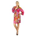 thumbnail image 3 of Bimba Women Cotton Printed Short Robe Getting Ready Bridesmaid Robes Coverup, 3 of 8