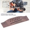 thumbnail image 3 of Acoustic Guitar Bridge, Rosewood Easy Installation 12 String Guitar Bridge  For Musical Instrument, 3 of 8