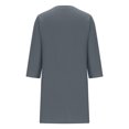 thumbnail image 3 of Gspmoly Robes Décontractées pour Femmes, Robe pour Femmes à Manches 3/4 Col Rond Boutonnée Longueur Genou Robes de Cocktail Articles en Liquidation, 3 of 5