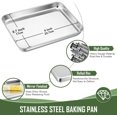 thumbnail image 2 of 9 Inch Baking Tray Pan & Cooling Rack Set, Joyfair Stainless Steel Rectangular Toaster Oven Pan with Grid Rack for Cookies/Meats/Bacon, Non-Toxic & Heavy Duty, Rust-Free & Dishwasher Safe, 2 of 7