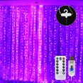 thumbnail image 1 of Amdohai Guirlande Lumineuse de Rideaux Alimentée par USB Décoration d'Éclairage de Rideau pour Rendez-Vous Demande Rassemblement 8 Modes d'Éclairage 118* 118 Po Violet, 1 of 7