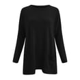 thumbnail image 4 of T-Shirts pour Femmes Décontractés Confortables Cheer Chandail à Manches Longues sous-Vêtement pour Femmes à Manches Longues Col Rond T-Shirts d'Automne pour Femmes Petite Col Roulé Simulé Hauts avec Manches Bouffantes Manches Longues Spandex, 4 of 5