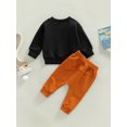 thumbnail image 4 of Faithtur Ensemble Pantalon Garçons Filles, Manches Longues Col Rond Imprimé Lettres + Pantalon Décontracté à Cordon, 4 of 9