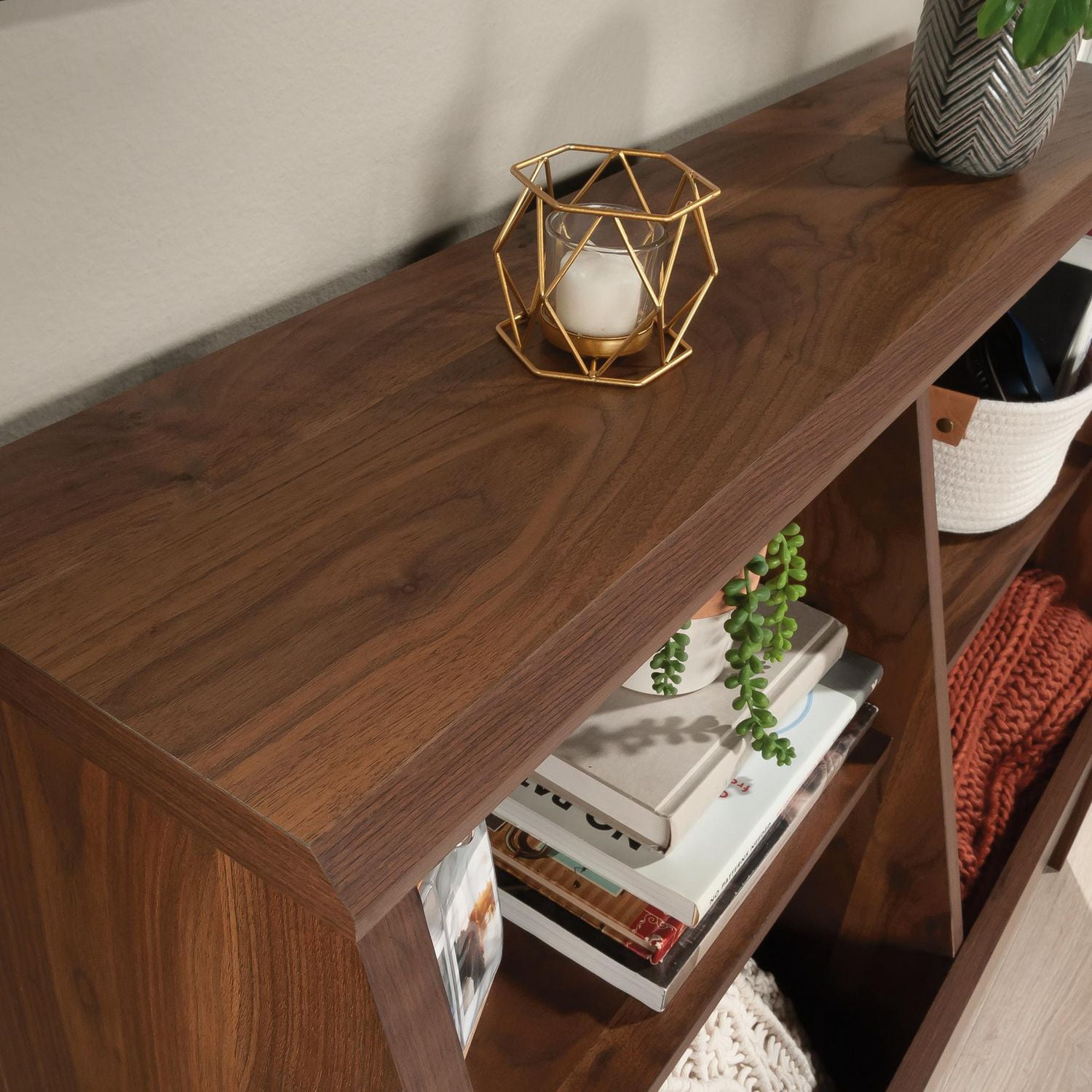 Sauder La Collection Willow Place Bibliothèque, Finition Grand Walnut, 433824