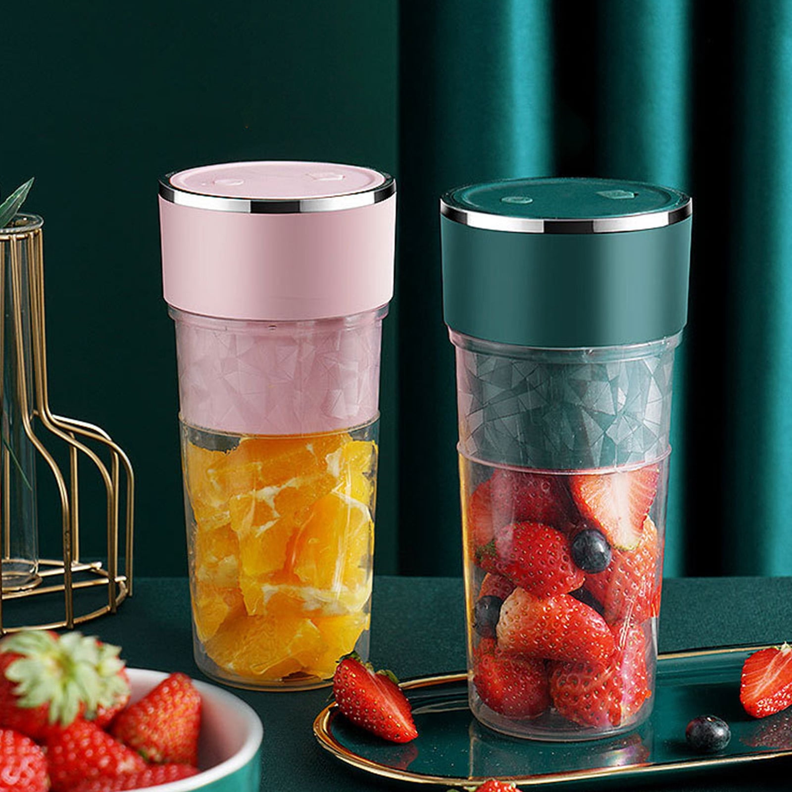 Sentmoon Deals of the Day Clearance Prime Portable Blenders, Blenders For Shakes, Fruit Juicer USB Rechargeable With 4 Blades, Handheld Blenders For Sports Travel And Outdoor Todays Deals Clearance S