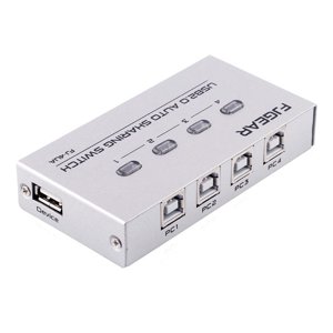 axGear 4 Port USB 2.0 Auto Sharing Switch HUB Selector Switcher For Printer