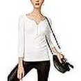 thumbnail image 3 of I.N.C Womens Zip Front Knit Sweater, White, Large, 3 of 3
