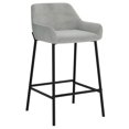 thumbnail image 1 of Ensemble de deux tabourets de comptoir modernes de 26 po en velours, 1 of 7