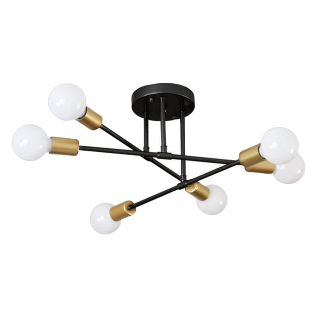 6 Ceiling Chandelier Lighting Room Bedroom Cafe Bar Decor, Golden
