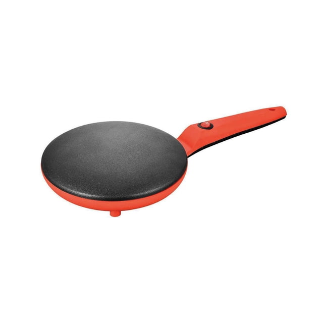 Ongmies Instant Crepe Maker 8-Inch Grill Crepe Maker Non-Stick Electric Cooker Automatic Thermostat Control Handheld Long Handle Portable Breakfast Maker for Pancakes Crepes, Nonstick