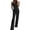 Black, variant on TrendOFT Summer Jumpsuit For Women Dressy Solid Tube Top Sleeveless Cold Shoulder Wide Leg Pockets Rompers For Women One Piece Overalls Red S
