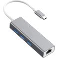 thumbnail image 1 of KOMI 4-in-1 USB C to Ethernet Adapter Splitter, Type-C to RJ45 Gigabit Network Converter with USB 3.0 Hub 3 Ports Compatible with Switch Console, MacBook Air, iPad Pro, Surface Pro (4-in-1), 1 of 5