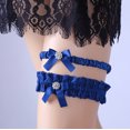 thumbnail image 2 of Lace Garter Set Wedding Garter Belt Flower Floral Design Garter For Bride Heardband Blue One Size, 2 of 3