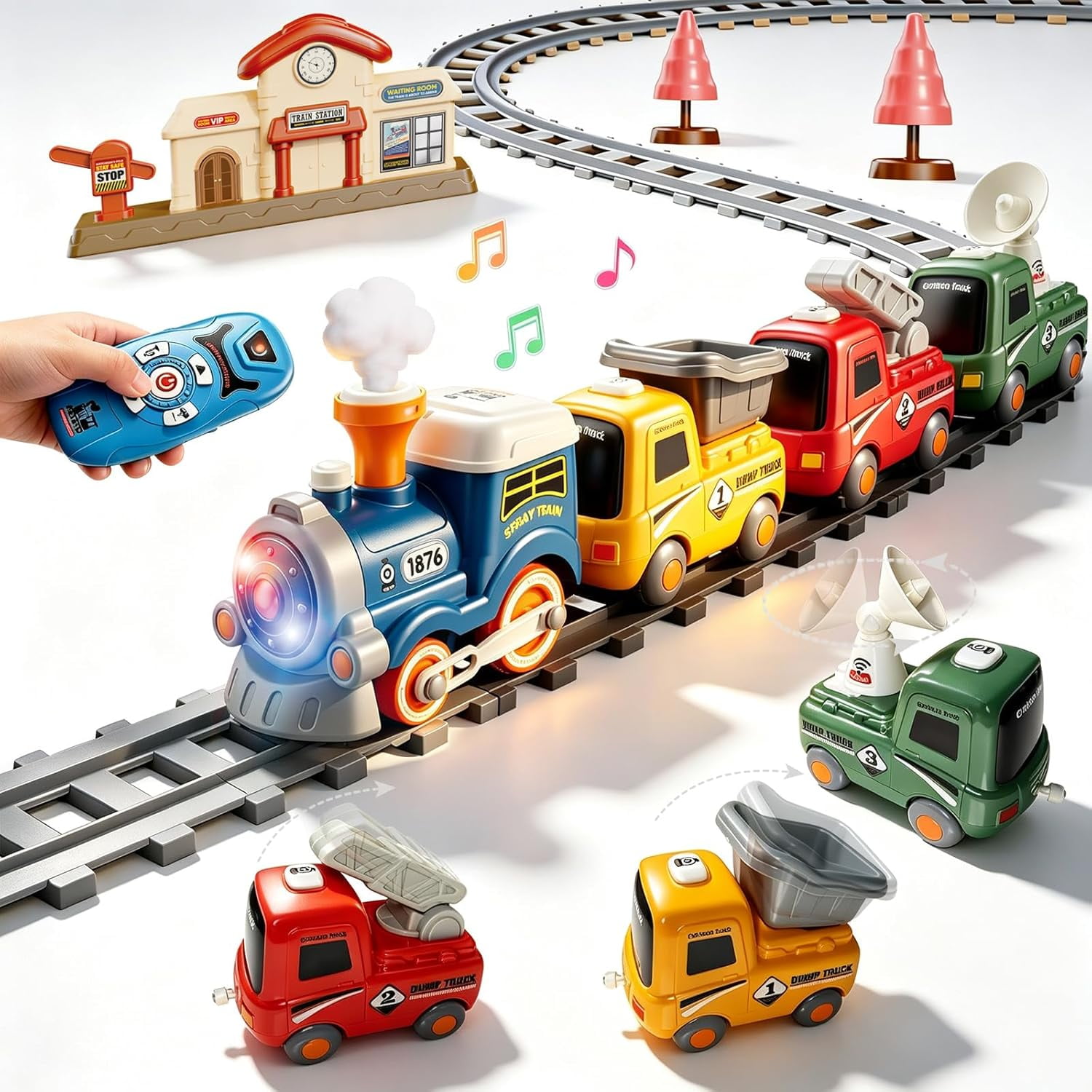 Couleur A Ensemble de jouets, train électrique radio commandé pour