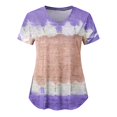 thumbnail image 1 of DPTALR Women's Short Sleeve V-Neck Tops Working Uniform Printing Pocket Blouse Tops, 1 of 3