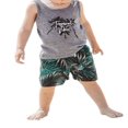 thumbnail image 1 of Baby Boy Two Pieces Set  Leaves Letter Printing Top Shorts Suit, 1 of 5