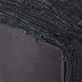 thumbnail image 4 of Simpli Home Pouf Carré Boho Fredrik en Cuir Véritable Tressé Noir, 4 of 7
