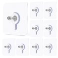 thumbnail image 1 of Miangastore 10pcs Furniture Clear Hanger Pads with Screws Non-Trace Hook Kitchen Sticker, 1 of 9
