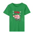 thumbnail image 5 of Pisexur T-shirt de la Saint-Valentin pour Femmes, Imprimé Amour, Manches Courtes, Col Rond, 5 of 5