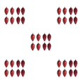 thumbnail image 3 of relayinert 8pieces Tree Decoration Eye-catching Pine Cone Decorations For Festive Wine Red 5Set, 3 of 6