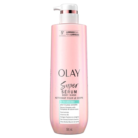 Nettoyant pour le corps Olay Super sérum pour peau sensible, complexe de sérum pour une peau lumineuse, 591 mL