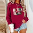 thumbnail image 2 of Pisexur Sweat-Shirt de Noël Décontracté à Manches Longues Col Rond pour Femmes, Chandail Ample et Confortable, Imprimé Mode Festival Automne, 2 of 4