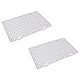 thumbnail image 1 of Oleegame 2PC Spoon And Lid Rest 1PCS Racks For Cooking And Baking 10" X 16"Heavy Duty Stainless Wire Rack For Baking Grilling Roasting Oven & Dishwasher Fits Half Sheet Pan Black, 1 of 7
