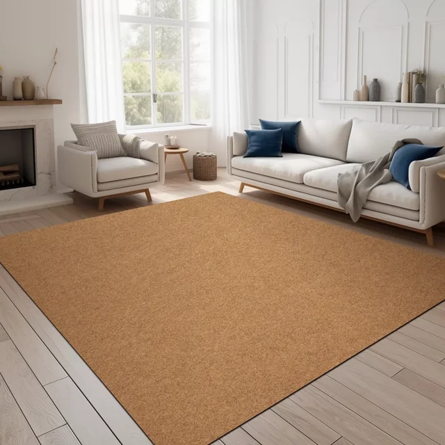 ANTPOP Runner Rug Non-slip Accent Rugs Washable Hallway Durable Polypropylene Indoor Outdoor with Rubber Backing for Entryways Kitchens Bedrooms , 6' x 6', Light Brown