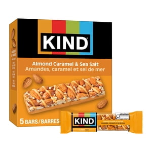 KIND Almond Caramel & Barres de sel de mer, 40g, 5 Barres
