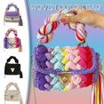thumbnail image 5 of RYGRZJ Sac à Main Mode Coloré Crochet pour Femmes Épaule Épaisse à Franges I0M9 Sac Tissé, 5 of 5